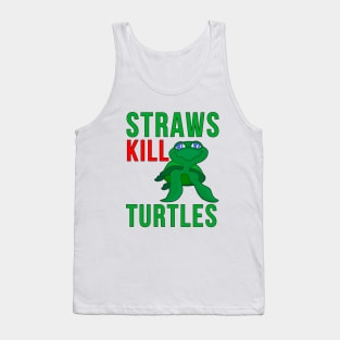 Straws Kill Turtles Tank Top